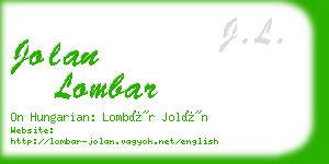 jolan lombar business card